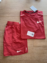 Load image into Gallery viewer, Nike miler 1.0 T-shirt and short set in adobe
