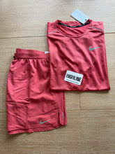 Load image into Gallery viewer, Nike miler 1.0 T-shirt and short set in adobe
