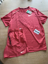 Load image into Gallery viewer, Nike miler 1.0 T-shirt and short set in adobe
