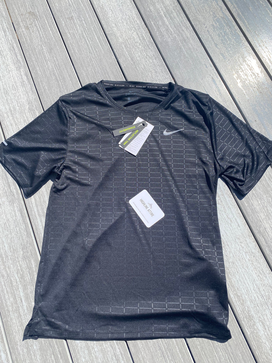 Nike black Dri-Fit miler UV running division T-shirt