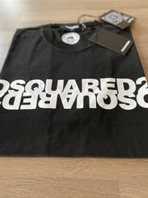 Load image into Gallery viewer, Dsquared2 cool fit mirrored brand logo black t-shirt
