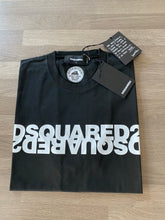 Load image into Gallery viewer, Dsquared2 cool fit mirrored brand logo black t-shirt
