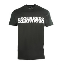 Load image into Gallery viewer, Dsquared2 cool fit mirrored brand logo black t-shirt
